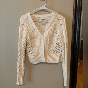 Abercrombie & Fitch light tan cardigan.